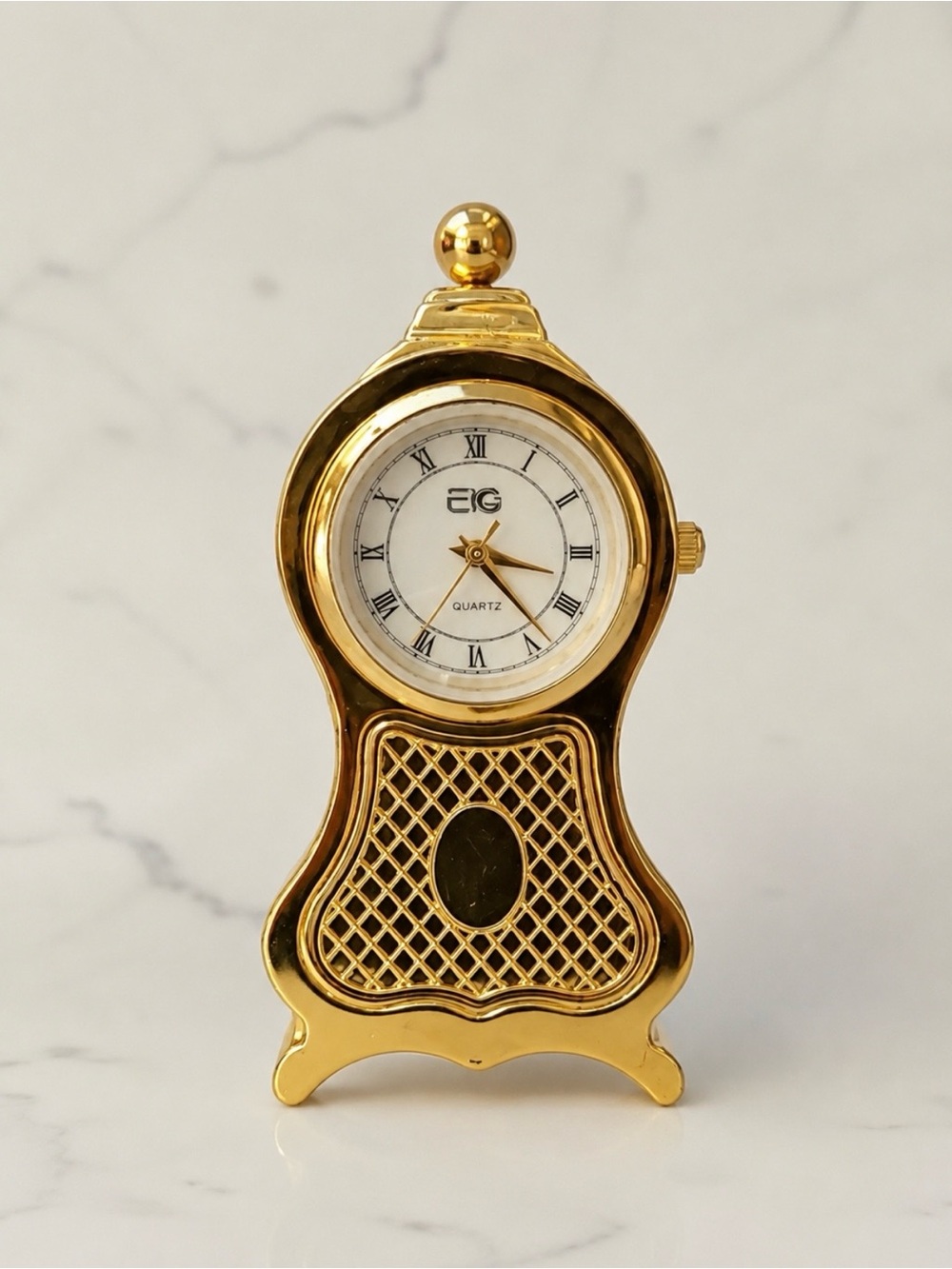 Gold Tone Decorative Miniature Clock